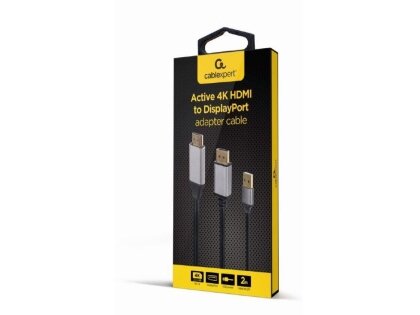 I/O ADAPTER HDMI TO DP/BLACK A-HDMIM-DPM-01 GEMBIRD 1