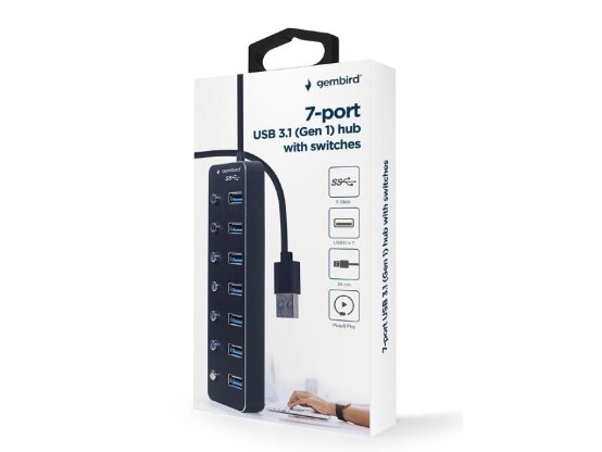 I/O HUB USB3 7PORT/UHB-U3P7P-01 GEMBIRD 3 I/O HUB USB3 7PORT/UHB-U3P7P-01 GEMBIRD 3