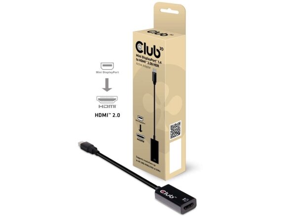 I/O ADAPTER MINI DP TO HDMI/ACTIVE M/F CAC-1180 CLUB3D