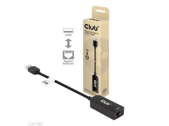 I/O ADAPTER USB3.2 TO RJ45/M/F CAC-1420 CLUB3D
