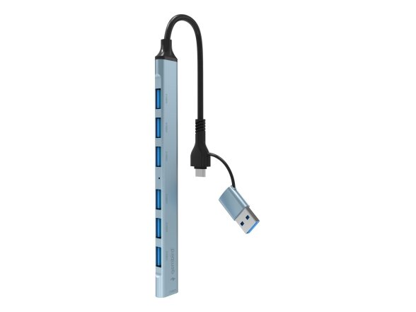 I/O HUB USB-A/USB-C 7PORT/UHB-ACM-U3P1U2P6-01 GEMBIRD 1