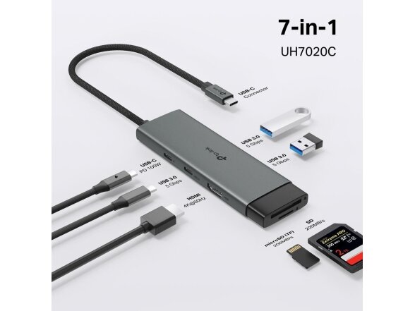 I/O HUB USB-C 7PORT/UH7020C TP-LINK 3 I/O HUB USB-C 7PORT/UH7020C TP-LINK 3