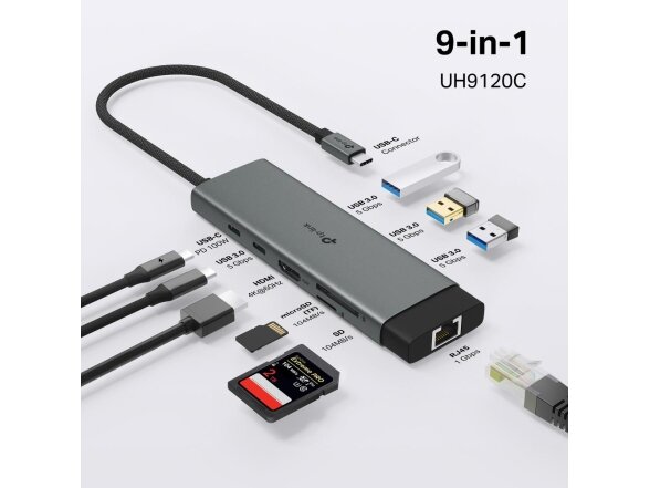 I/O HUB USB-C 9PORT/UH9120C TP-LINK 3