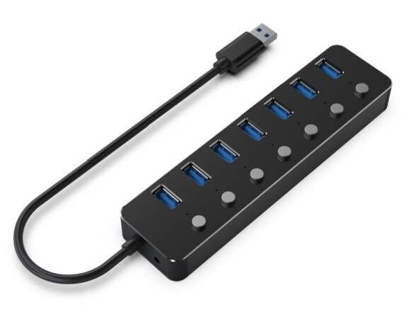 I/O HUB USB3 7PORT/UHB-U3P7P-01 GEMBIRD I/O HUB USB3 7PORT/UHB-U3P7P-01 GEMBIRD
