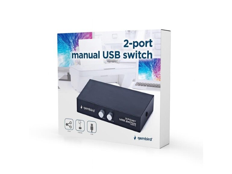 I/O SWITCH USB 2P/DSU-21 GEMBIRD 3 I/O SWITCH USB 2P/DSU-21 GEMBIRD 3