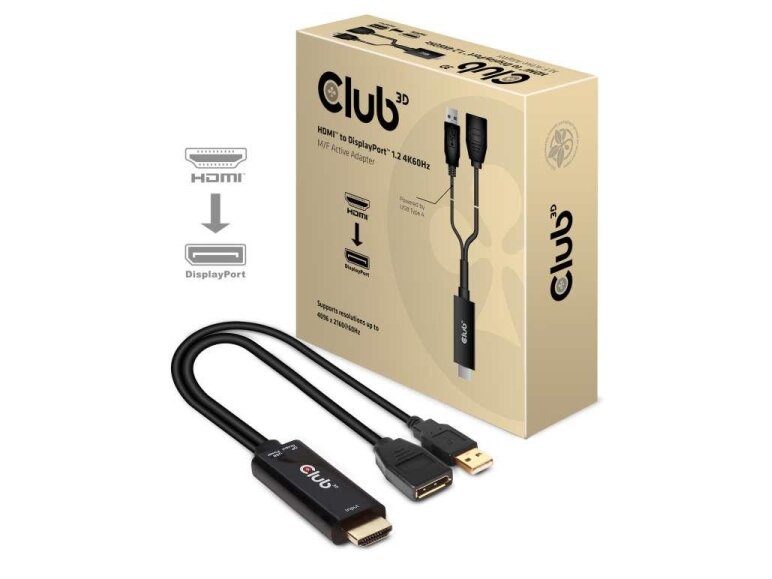 I/O ADAPTER HDMI TO DP/ACTIVE M/F CAC-1331 CLUB3D