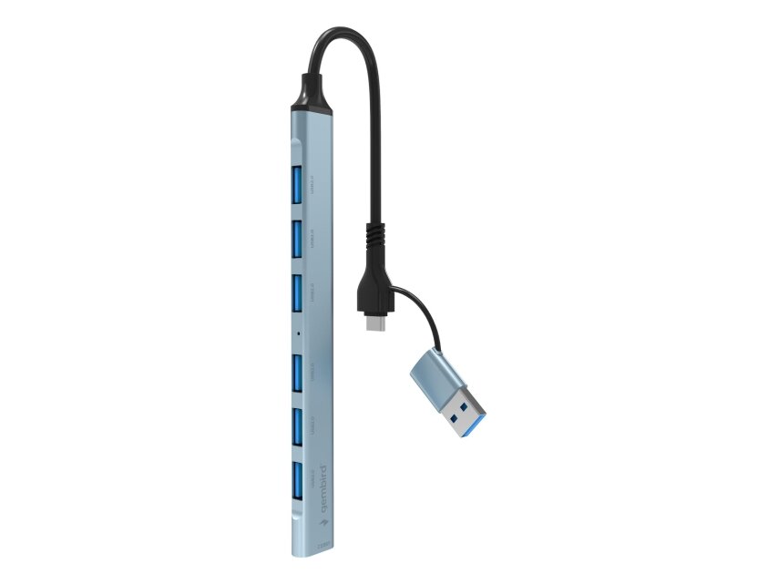I/O HUB USB-A/USB-C 7PORT/UHB-ACM-U3P1U2P6-01 GEMBIRD 1