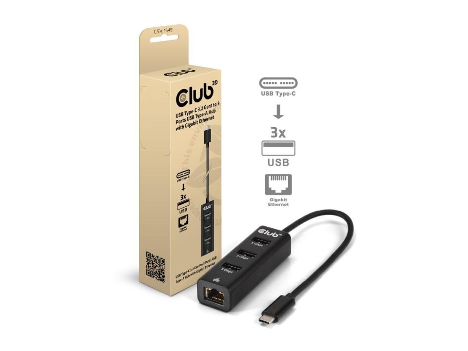I/O HUB USB-C 3PORT/CSV-1549 CLUB3D I/O HUB USB-C 3PORT/CSV-1549 CLUB3D