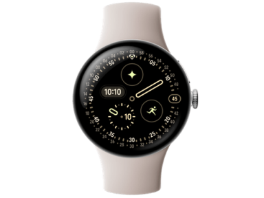 Išmanusis laikrodis Google Pixel Watch 4 41mm Silver (Beige Strap)