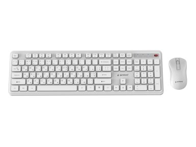 KEYBOARD +MOUSE WRL CYRILLIC/WH KBS-WPS-01-W-CYRL GEMBIRD