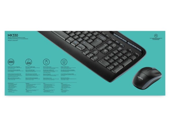 KEYBOARD +MOUSE COMBO MK330/ENG 920-003989 LOGITECH 5
