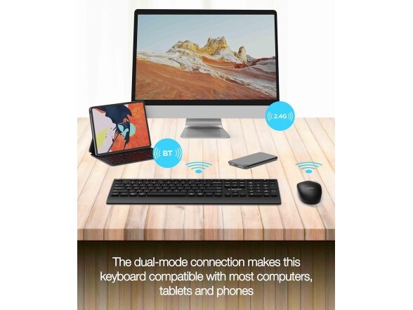 KEYBOARD +MOUSE WRL ENG/BK KBS-WPS-02 GEMBIRD 8