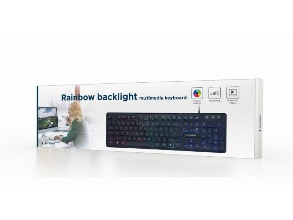 KEYBOARD MULTIMEDIA USB ENG/BLACK KB-UML-02 GEMBIRD 2