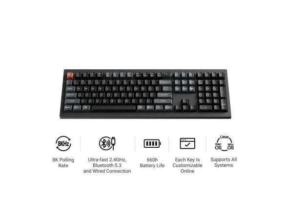 KEYBOARD WRL V6 ULTRA/BLACK V6U-D4 KEYCHRON 1