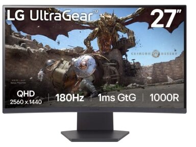 LCD Monitor|LG|27GS60QC-B|27"|Gaming/Curved|Panel VA|2560x1440|16:9|180 Hz|Matte|1 ms|Tilt|Colour Black|27GS60QC-B