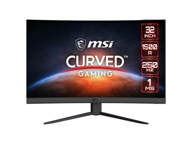 LCD Monitor|MSI|G32C4X|31.5"|Gaming/Curved|Panel VA|1920x1080|16:9|250Hz|Matte|1 ms|Tilt|Colour Black|G32C4X
