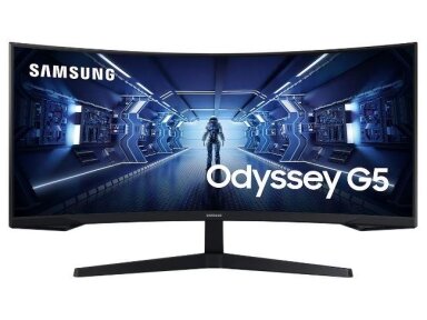 LCD Monitor|SAMSUNG|Odyssey G5|34"|Gaming/Curved/21 : 9|Panel VA|3440x1440|21:9|1 ms|Tilt|Colour Black|LC34G55TWWPXEN