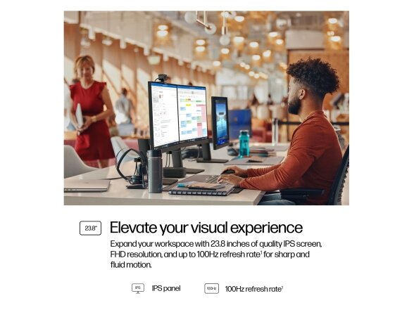 LCD Monitor|HP|23.8 "|1920 x 1080 pixels|Full HD|Native aspect ratio 16:9|LCD|Flat|B0BU9UT 2 LCD Monitor|HP|23.8 "|1920 x 1080 pixels|Full HD|Native aspect ratio 16:9|LCD|Flat|B0BU9UT 2