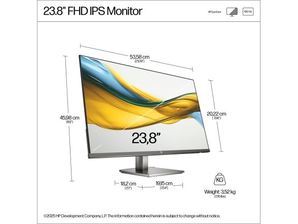 LCD Monitor|HP|23.8 "|1920 x 1080 pixels|Full HD|Native aspect ratio 16:9|LCD|Flat|B11W5AT 4 LCD Monitor|HP|23.8 "|1920 x 1080 pixels|Full HD|Native aspect ratio 16:9|LCD|Flat|B11W5AT 4