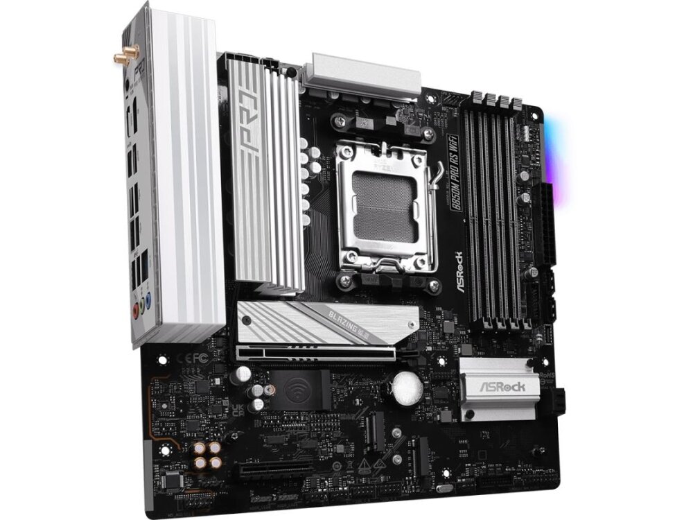 Mainboard|ASROCK|AMD B850|SAM5|Micro-ATX|Memory DDR5|Memory slots 4|1xPCI-Express 4.0 4x	|1xPCI-Express 5.0 16x|1xM.2|1xHDMI|1xDisplayPort|1xAudio-In|1xAudio-Out|1xMicrophone|4xUSB 2.0|3xUSB 3.2|1xUSB-C|1xRJ45|B850MPRORSWIFI 3