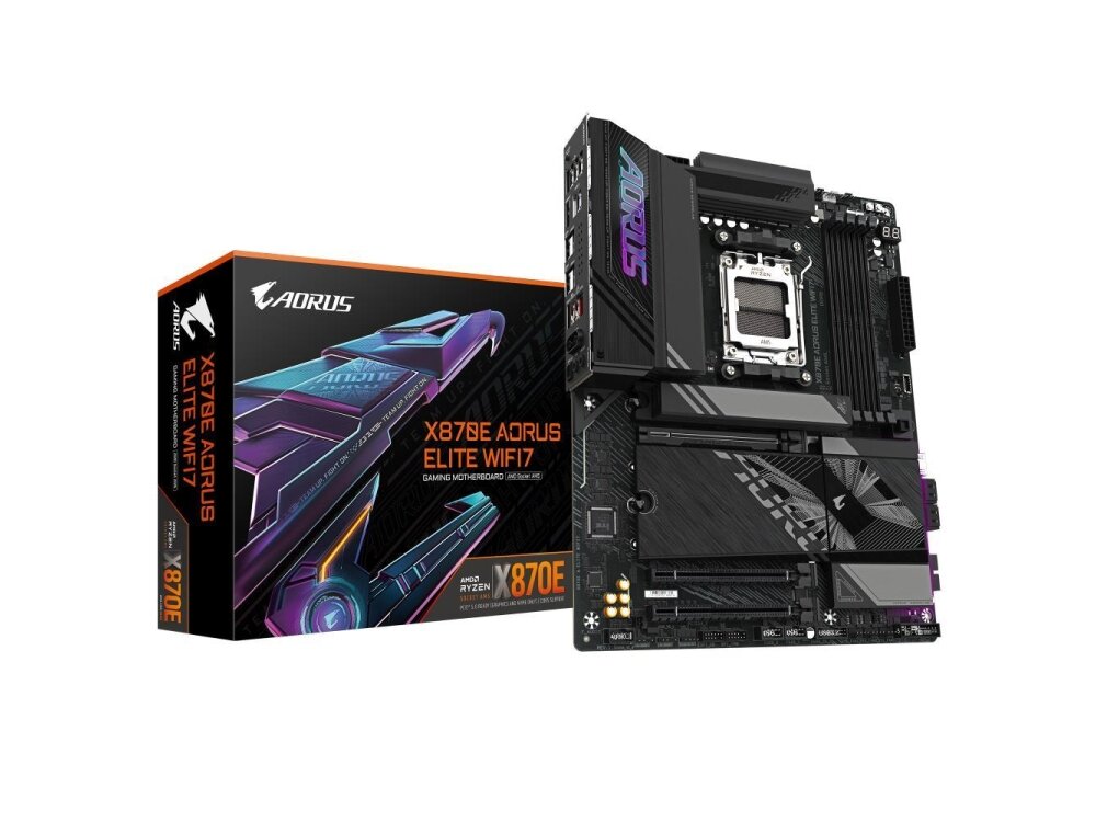 Mainboard|GIGABYTE|AMD X870E|SAM5|ATX|Memory DDR5|Memory slots 4|1xPCI-Express 3.0 4x|1xPCI-Express 4.0 4x |1xPCI-Express 5.0 16x|4xM.2|1xHDMI|4xUSB 2.0|6xUSB 3.2|2xUSB-C|1xOptical S/PDIF|1xRJ45|2xAudio port|X870EAELITEWIFI71.2 Mainboard|GIGABYTE|AMD X870E|SAM5|ATX|Memory DDR5|Memory slots 4|1xPCI-Express 3.0 4x|1xPCI-Express 4.0 4x |1xPCI-Express 5.0 16x|4xM.2|1xHDMI|4xUSB 2.0|6xUSB 3.2|2xUSB-C|1xOptical S/PDIF|1xRJ45|2xAudio port|X870EAELITEWIFI71.2