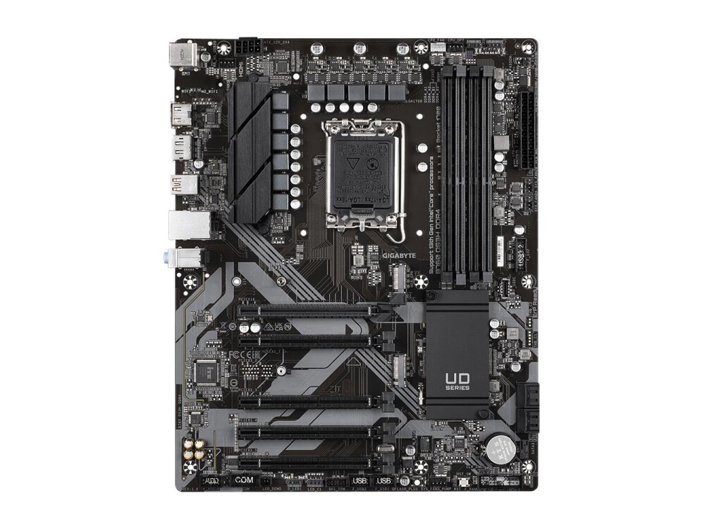 Mainboard|GIGABYTE|Intel B760 Express|LGA1700|ATX|Memory DDR4|Memory slots 4|4xPCI-Express 3.0 1x|1xPCI-Express 4.0 16x|2xM.2|1xHDMI|1xDisplayPort|4xUSB 2.0|1xUSB 3.2|1xUSB-C|1xPS/2|1xRJ45|3xAudio port|B760DS3HDDR4 1