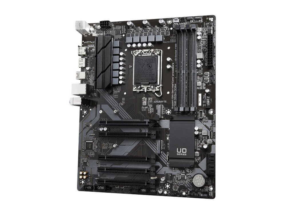 Mainboard|GIGABYTE|Intel B760 Express|LGA1700|ATX|Memory DDR4|Memory slots 4|4xPCI-Express 3.0 1x|1xPCI-Express 4.0 16x|2xM.2|1xHDMI|1xDisplayPort|4xUSB 2.0|1xUSB 3.2|1xUSB-C|1xPS/2|1xRJ45|3xAudio port|B760DS3HDDR4 3