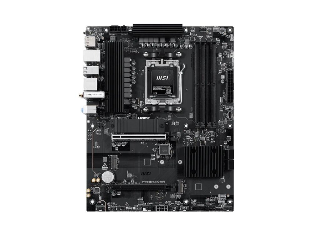 Mainboard|MSI|AMD B850|Socket AM5|ATX|RAM DDR5-SDRAM|4xSlots|Wi-Fi Yes|Bluetooth Yes|3xNumber of M.2 (M) slots|PROB850-SEVOWIFI