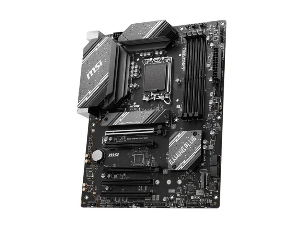 Mainboard|MSI|Intel B760 Express|LGA1700|ATX|Memory DDR5|Memory slots 4|5xPCI-Express 16x|2xM.2|1xHDMI|1xDisplayPort|2xUSB 2.0|2xUSB 3.2|1xUSB-C|1xPS/2|1xOptical S/PDIF|1xRJ45|5xAudio port|B760GAMINGPLUSWIFI 2 Mainboard|MSI|Intel B760 Express|LGA1700|ATX|Memory DDR5|Memory slots 4|5xPCI-Express 16x|2xM.2|1xHDMI|1xDisplayPort|2xUSB 2.0|2xUSB 3.2|1xUSB-C|1xPS/2|1xOptical S/PDIF|1xRJ45|5xAudio port|B760GAMINGPLUSWIFI 2