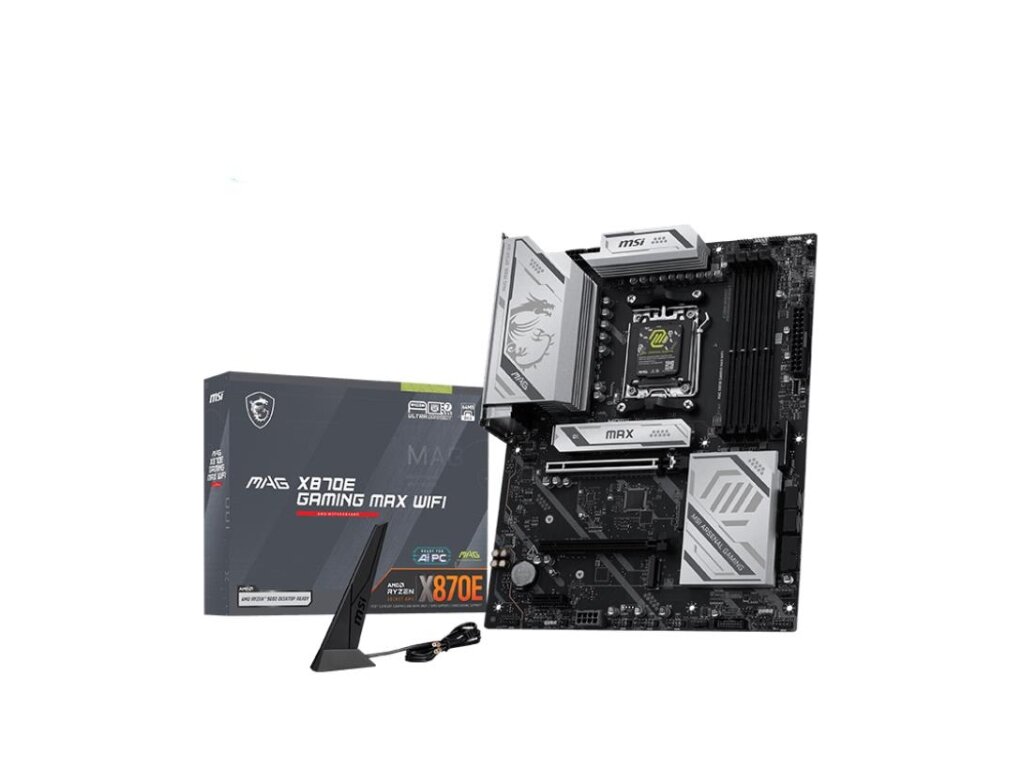 Mainboard|MSI|AMD X870E|Socket AM5|ATX|RAM DDR5-SDRAM|4xSlots|Wi-Fi Yes|Bluetooth Yes|3xNumber of M.2 (M) slots|MAGX870EGAMINGMAXWIFI