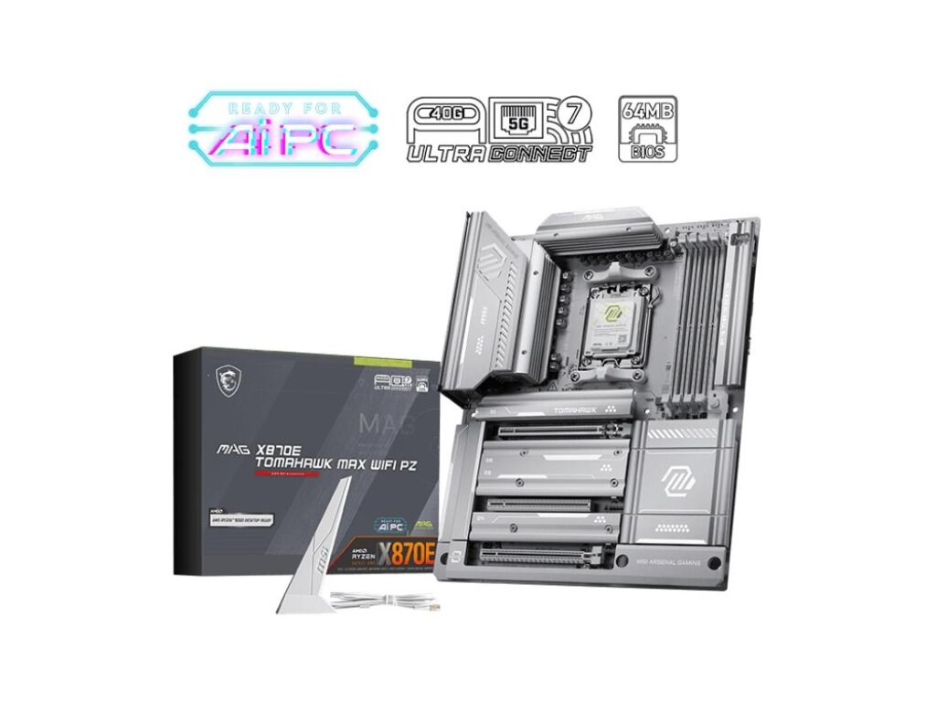 Mainboard|MSI|AMD X870E|Socket AM5|ATX|RAM DDR5-SDRAM|4xSlots|Wi-Fi Yes|Bluetooth Yes|4xNumber of M.2 (M) slots|X870ETOMAHAWKMAXWIFIPZ