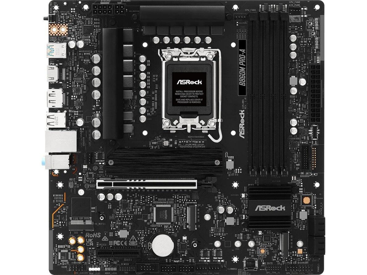 Mainboard|ASROCK|Intel B860|LGA 1851 (Socket V1)|micro ATX|RAM DDR5-SDRAM|4xSlots|3xNumber of M.2 (M) slots|B860MPRO-A 1
