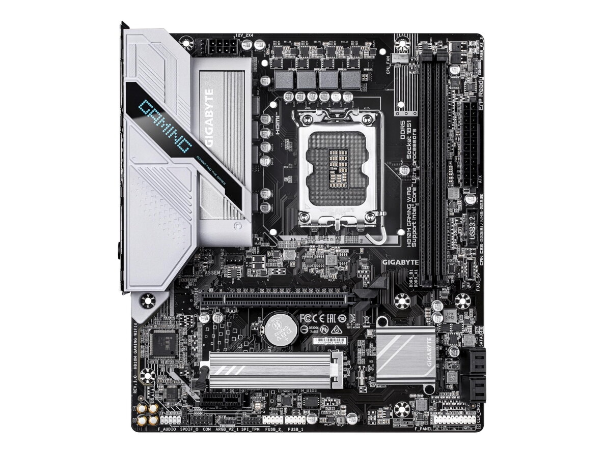 Mainboard|GIGABYTE|1xNumber of M.2 (M) slots|micro ATX|Intel H810|Bluetooth Yes|Wi-Fi Yes|2xSlots|RAM DDR5-SDRAM|LGA 1851 (Socket V1)|H810MGAMINGWIFI6 1