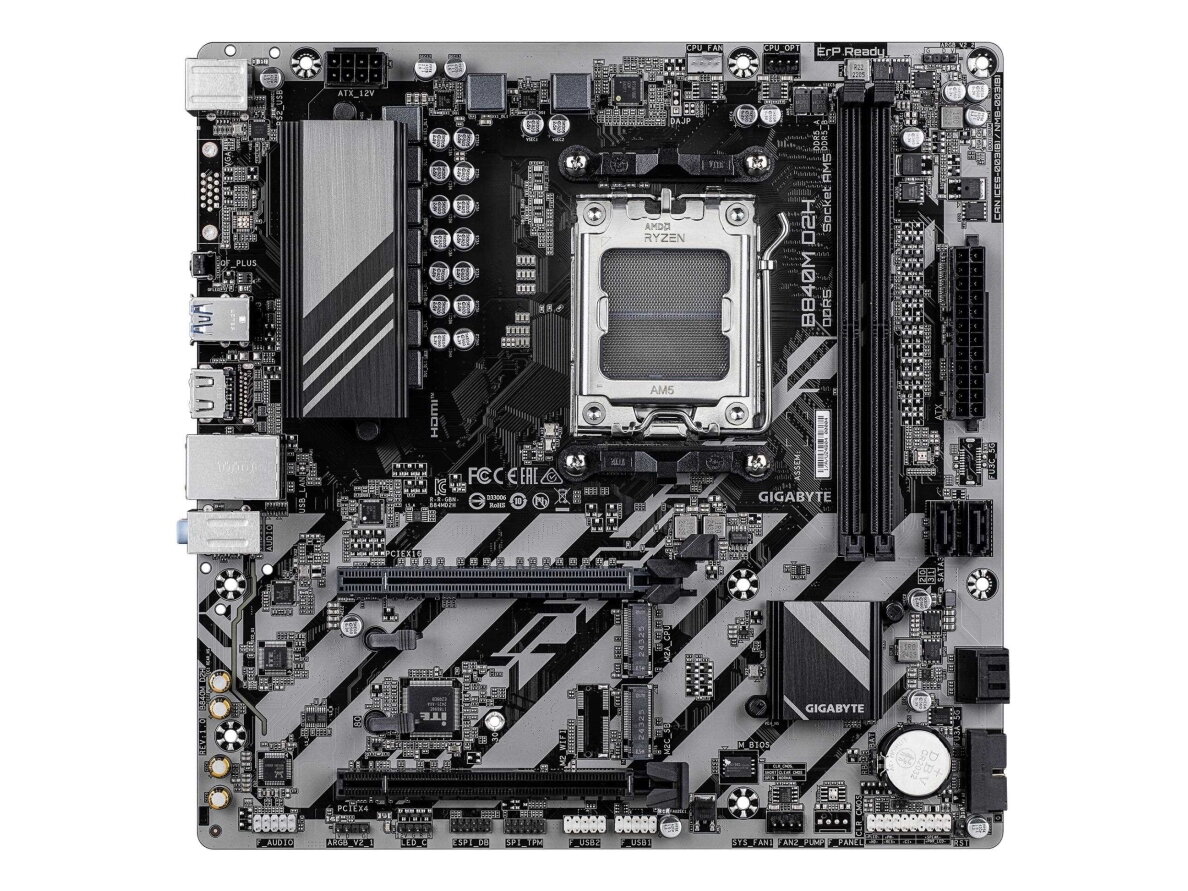 Mainboard|GIGABYTE|AMD B840|Socket AM5|micro ATX|RAM DDR5-SDRAM|2xSlots|2xNumber of M.2 (M) slots|B840M D2H (Rev. 1.1)|B840MD2H1.1 1 Mainboard|GIGABYTE|AMD B840|Socket AM5|micro ATX|RAM DDR5-SDRAM|2xSlots|2xNumber of M.2 (M) slots|B840M D2H (Rev. 1.1)|B840MD2H1.1 1