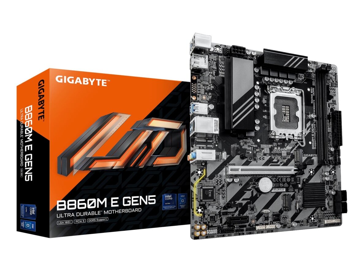 Mainboard|GIGABYTE|Intel B860|LGA 1851 (Socket V1)|micro ATX|RAM DDR5-SDRAM|2xSlots|2xNumber of M.2 (M) slots|B860MEGEN5 Mainboard|GIGABYTE|Intel B860|LGA 1851 (Socket V1)|micro ATX|RAM DDR5-SDRAM|2xSlots|2xNumber of M.2 (M) slots|B860MEGEN5