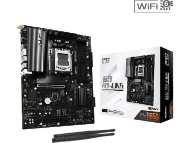 Mainboard|ASROCK|AMD B850|SAM5|ATX|Memory DDR5|Memory slots 4|1xPCI-Express 4.0 16x|1xPCI-Express 5.0 16x|1xM.2|1xHDMI|1xAudio-In|1xAudio-Out|1xMicrophone|6xUSB 2.0|4xUSB 3.2|1xUSB-C|1xRJ45|B850PRO-AWIFI