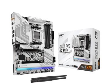 Mainboard|ASROCK|AMD X870|SAM5|ATX|Memory DDR5|Memory slots 4|1xPCI-Express 4.0 16x|1xPCI-Express 5.0 16x|4xM.2|1xHDMI|6xUSB 2.0|4xUSB 3.2|2xUSB-C|1xOptical S/PDIF|1xRJ45|2xAudio port|X870PRORSWIFI