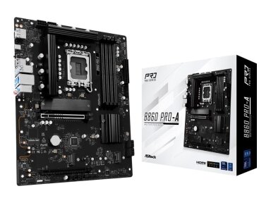 Mainboard|ASROCK|Intel B860 Express|LGA1851|ATX|Memory DDR5|Memory slots 4|1xHDMI|1xDisplayPort|1xAudio-In|1xAudio-Out|1xMicrophone|2xUSB 2.0|6xUSB 3.2|1xUSB-C|1xRJ45|B860PRO-A