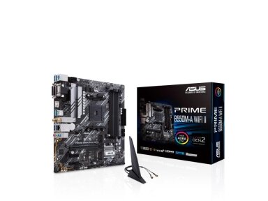Mainboard|ASUS|AMD B550|SAM4|MicroATX|Memory DDR4|Memory slots 4|2xPCI-Express 3.0 1x|1xPCI-Express 4.0 16x|2xM.2|1x15pin D-sub|1xDVI-D|1xHDMI|2xAudio-In|1xAudio-Out|6xUSB 3.2|1xPS/2|1xRJ45|PRIMEB550M-AWIFIII