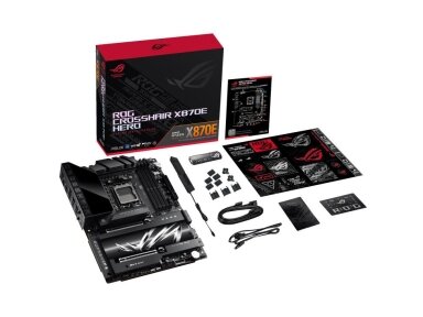 Mainboard|ASUS|AMD X870E|SAM5|ATX|Memory DDR5|Memory slots 4|2xPCI-Express 4.0 16x|2xPCI-Express 5.0 16x|4xM.2|1xHDMI|1xAudio-In|1xAudio-Out|6xUSB 3.2|2xUSB-C|2xUSB4|1xOptical S/PDIF|1xRJ45|ROGCROSSHAIRX870EHERO