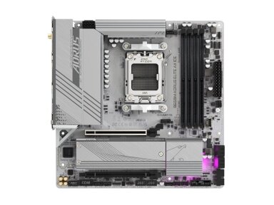 Mainboard|GIGABYTE|AMD B650|SAM5|Micro-ATX|Memory DDR5|Memory slots 4|1xPCI-Express 4.0 4x	|1xPCI-Express 4.0 16x|2xM.2|1xHDMI|1xDisplayPort|4xUSB 2.0|7xUSB 3.2|1xUSB-C|1xOptical S/PDIF|1xRJ45|2xAudio port|B650MAELITEAXICE1.1