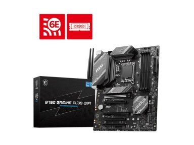 Mainboard|MSI|Intel B760 Express|LGA1700|ATX|Memory DDR5|Memory slots 4|5xPCI-Express 16x|2xM.2|1xHDMI|1xDisplayPort|2xUSB 2.0|2xUSB 3.2|1xUSB-C|1xPS/2|1xOptical S/PDIF|1xRJ45|5xAudio port|B760GAMINGPLUSWIFI