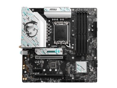 Mainboard|MSI|Intel B760 Express|LGA1700|Micro-ATX|Memory DDR5|Memory slots 4|1xPCI-Express 3.0 1x|1xPCI-Express 4.0 4x	|1xPCI-Express 4.0 16x|2xM.2|2xHDMI|2xDisplayPort|2xUSB 2.0|4xUSB 3.2|1xPS/2|1xRJ45|3xAudio port|B760MGAMINGPLUSWIFI
