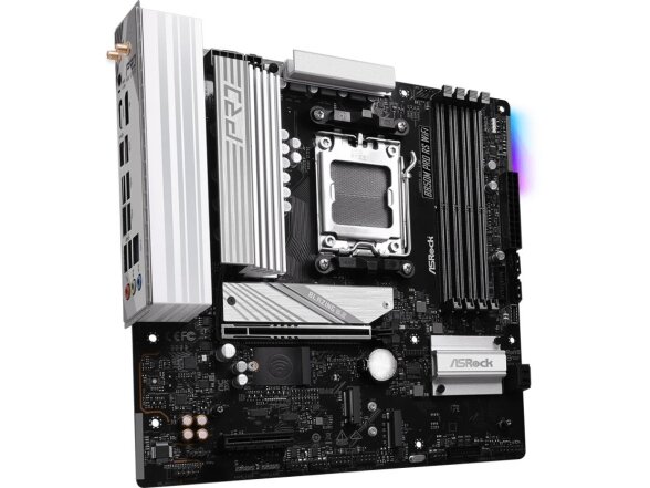 Mainboard|ASROCK|AMD B850|SAM5|Micro-ATX|Memory DDR5|Memory slots 4|1xPCI-Express 4.0 4x	|1xPCI-Express 5.0 16x|1xM.2|1xHDMI|1xDisplayPort|1xAudio-In|1xAudio-Out|1xMicrophone|4xUSB 2.0|3xUSB 3.2|1xUSB-C|1xRJ45|B850MPRORSWIFI 3