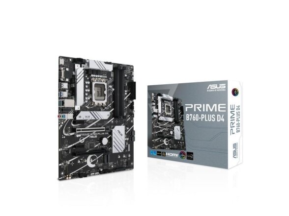 Mainboard|ASUS|Intel B760 Express|LGA1700|ATX|Memory DDR4|Memory slots 4|2xPCI-Express 3.0 1x|1xPCI-Express 4.0 16x|1xPCI-Express 5.0 16x|3xM.2|1x15pin D-sub|1xHDMI|1xDisplayPort|2xUSB 2.0|3xUSB 3.2|1xUSB-C|1xRJ45|3xAudio port|PRIMEB760-PLUSD4 Mainboard|ASUS|Intel B760 Express|LGA1700|ATX|Memory DDR4|Memory slots 4|2xPCI-Express 3.0 1x|1xPCI-Express 4.0 16x|1xPCI-Express 5.0 16x|3xM.2|1x15pin D-sub|1xHDMI|1xDisplayPort|2xUSB 2.0|3xUSB 3.2|1xUSB-C|1xRJ45|3xAudio port|PRIMEB760-PLUSD4