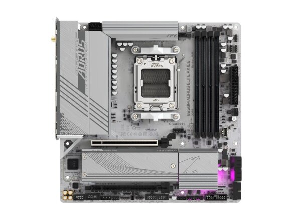 Mainboard|GIGABYTE|AMD B650|SAM5|Micro-ATX|Memory DDR5|Memory slots 4|1xPCI-Express 4.0 4x	|1xPCI-Express 4.0 16x|2xM.2|1xHDMI|1xDisplayPort|4xUSB 2.0|7xUSB 3.2|1xUSB-C|1xOptical S/PDIF|1xRJ45|2xAudio port|B650MAELITEAXICE1.1 1
