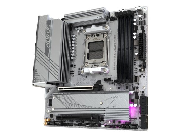 Mainboard|GIGABYTE|AMD B650|SAM5|Micro-ATX|Memory DDR5|Memory slots 4|1xPCI-Express 4.0 4x	|1xPCI-Express 4.0 16x|2xM.2|1xHDMI|1xDisplayPort|4xUSB 2.0|7xUSB 3.2|1xUSB-C|1xOptical S/PDIF|1xRJ45|2xAudio port|B650MAELITEAXICE1.1 3