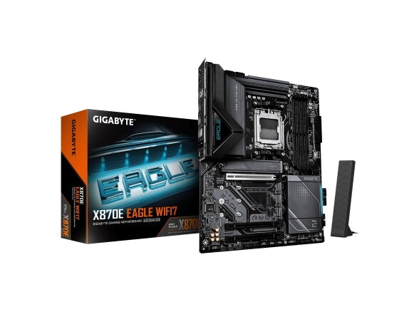 Mainboard|GIGABYTE|AMD X870E|Socket AM5|ATX|RAM DDR5-SDRAM|4xSlots|Wi-Fi Yes|Bluetooth Yes|4xNumber of M.2 (M) slots|X870EEAGLEWIFI7 Mainboard|GIGABYTE|AMD X870E|Socket AM5|ATX|RAM DDR5-SDRAM|4xSlots|Wi-Fi Yes|Bluetooth Yes|4xNumber of M.2 (M) slots|X870EEAGLEWIFI7