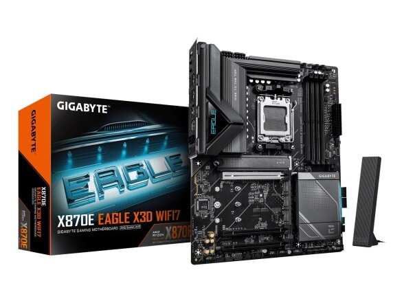 Mainboard|GIGABYTE|AMD X870E|Socket AM5|ATX|RAM DDR5-SDRAM|4xSlots|Wi-Fi Yes|Bluetooth Yes|4xNumber of M.2 (M) slots|X870EEAGLEXWF7 Mainboard|GIGABYTE|AMD X870E|Socket AM5|ATX|RAM DDR5-SDRAM|4xSlots|Wi-Fi Yes|Bluetooth Yes|4xNumber of M.2 (M) slots|X870EEAGLEXWF7