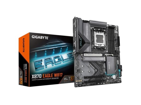 Mainboard|GIGABYTE|AMD X870|SAM5|ATX|Memory DDR5|Memory slots 4|2xPCI-Express 3.0 1x|1xPCI-Express 5.0 16x|3xM.2|1xHDMI|4xUSB 2.0|4xUSB 3.2|2xUSB-C|1xRJ45|3xAudio port|X870EAGLEWIFI71.1 Mainboard|GIGABYTE|AMD X870|SAM5|ATX|Memory DDR5|Memory slots 4|2xPCI-Express 3.0 1x|1xPCI-Express 5.0 16x|3xM.2|1xHDMI|4xUSB 2.0|4xUSB 3.2|2xUSB-C|1xRJ45|3xAudio port|X870EAGLEWIFI71.1